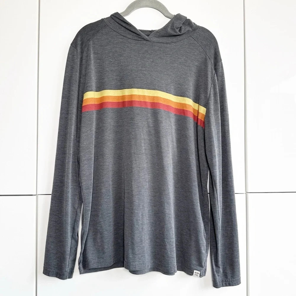 Mens Fair Harbor Sea Breeze Hoodie Size Small Gray UPF 50 Breathable Tuckernuck